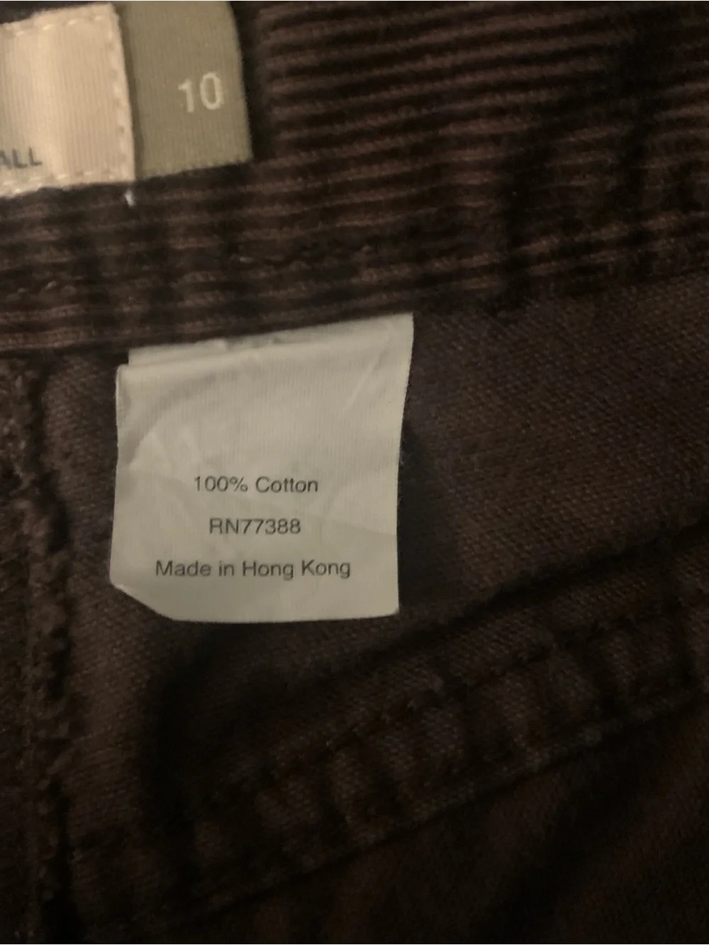 JCrew  women’s size TALL 10 Brown Corduroy Pants - Classic Straight Fit 34 insea